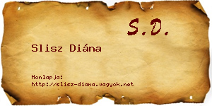 Slisz Diána névjegykártya